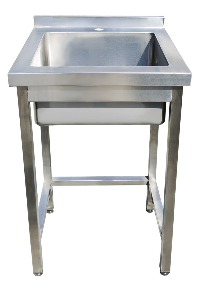 Мойка производственная 1-секционная бесшовная с бортом Tehma 500x500х850 мм нержавеющая сталь