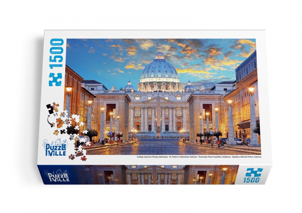 Пазл PUZZLEVILLE Собор Святого Петра, Ватикан, Италия 1500 элементов PZL1500_2