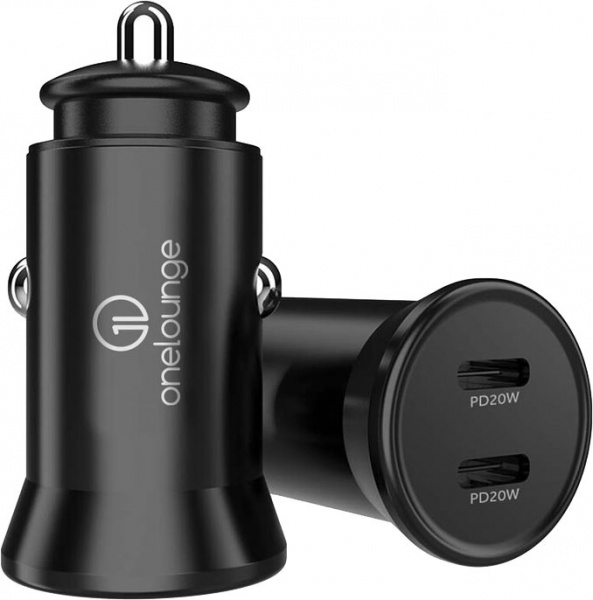 Автомобильное зарядное устройство OneLounge 1Power PD 40W 2x USB-C для iPhone 