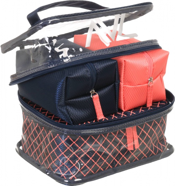 Набор косметичек AVL 36016 сине-розовый 