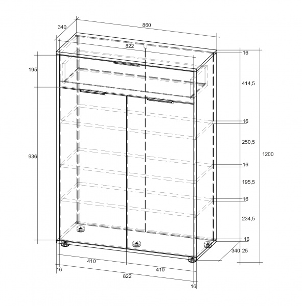 Комод SOKME Nitro Soft дуб вотан /серый 