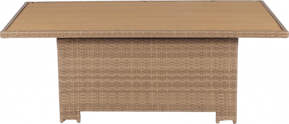 Комплект меблів Indigo зі штучного ротангу ОЛІВІЯ (стіл-трансформер 140x80см + тримісний диван + 2 крісла ) бежевий