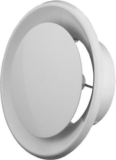 Анемостат MiniMax вентиляційний з фланцем і пружинним кріпленням d125 х d230 х 80 мм (2302) пластик білий 