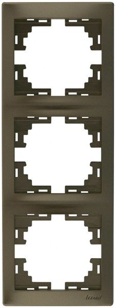 Рамка тримісна Lezard MIRA вертикальна світло-коричневий 701-3100-153