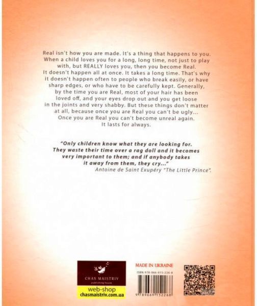 Книга Марджери Уильямс «The Velveteen Rabbit» 978-966-915-226-8