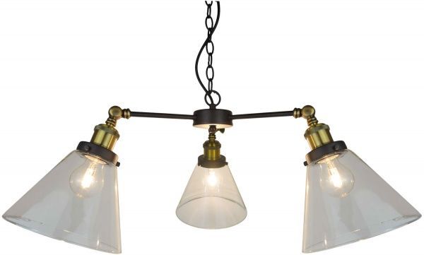 Люстра подвесная Laguna Lighting 89359-03 3x60 Вт E27 античная латунь 