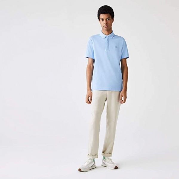 Поло Lacoste Men s S/S polo YH4801FSL р.3 синьо-сірий