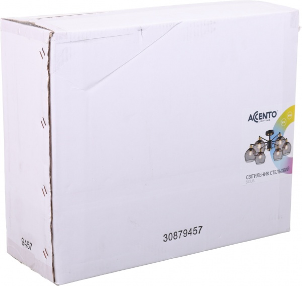 Світильник стельовий Accento lighting Sicilia 6x60 Вт E14 чорний ALHu-KC11099-6 