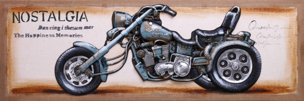 Картина Ретро мото 150x50 см F713C 