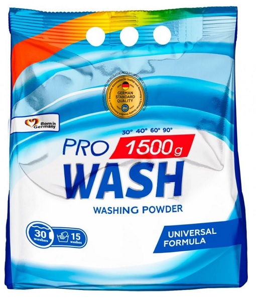Порошок для машинной и ручной стирки Pro Wash 1,5 кг