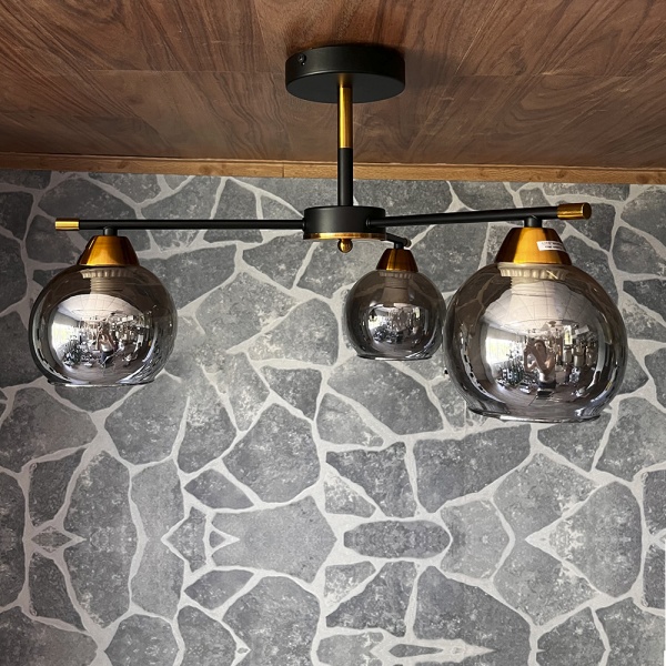 Люстра потолочная Blitz 3x60 Вт E27 черный/золото 8238-43 