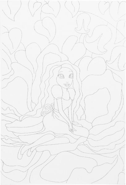 Полотно на картоні з контуром Казкові герої № 2 Rosa Talent 