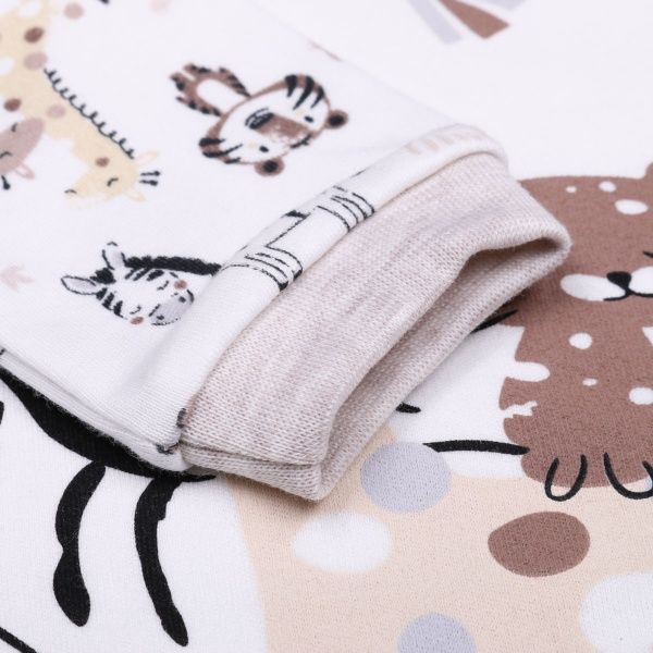 Боди детское унисекс Baby Veres Crazy Zoo цельный р.68 бежево-коричневый 