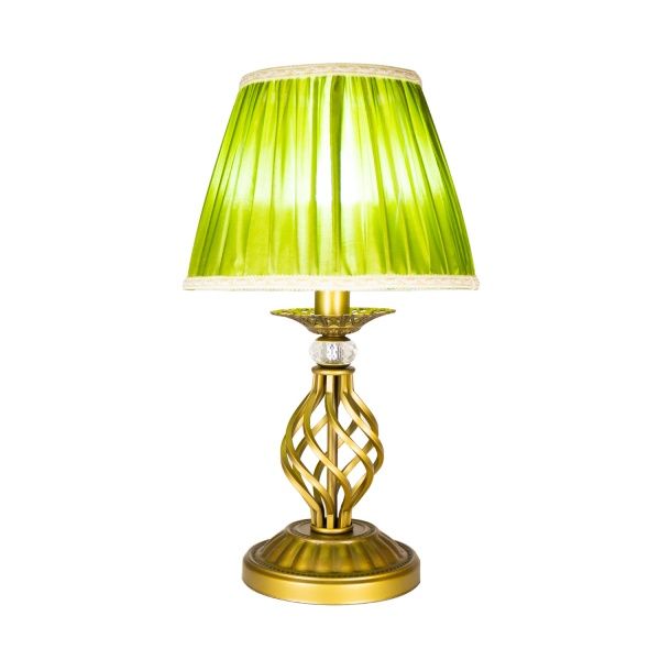 Настольная лампа Altalusse 1x40 Вт E14 античное золото/зеленый INL-6121T-11 Golden 