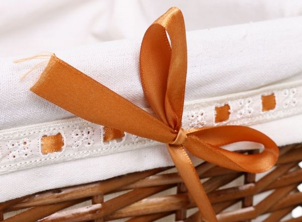 Кошик плетений з текстилем Tony Bridge Basket 36x24x15 см HQ13-10AB-4 