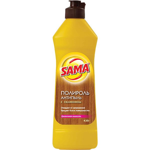 Полироль SAMA антипыль Цветочная свежесть 430г