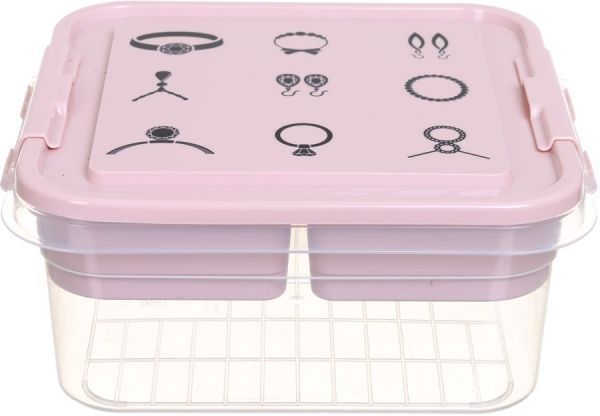Органайзер Beauty для бижутерии розовый 25х26х11 см Gondol Plastic
