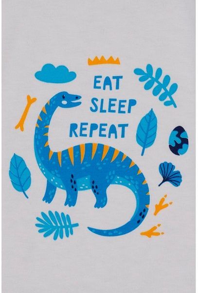 Комбінезон дитячий ТМ Софія Синій динозаврик р.50 сірий меланж 190150 