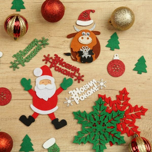 Декоративное изделие Санта 10 см 2 шт. 125149 Діамантові ручки