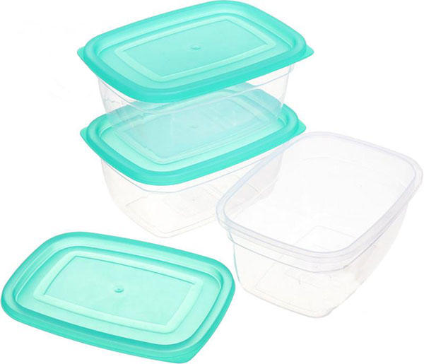 Набор контейнеров для пищевых продуктов Eat&Go 950 мл зеленый 3 шт. UP! (Underprice)