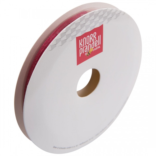 Стрічка декоративна Knorr Prandell органза 0,6 см 10 м бордовий 