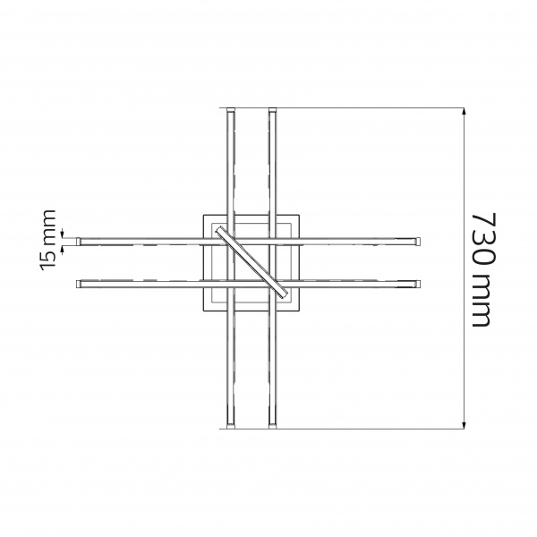 Люстра светодиодная HOROZ ELECTRIC CORNELIA 4000K 2800Lm 1x60 Вт черный 019-055-0060-020 
