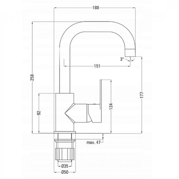 Змішувач для умивальника Deante Alpinia BGA 024M