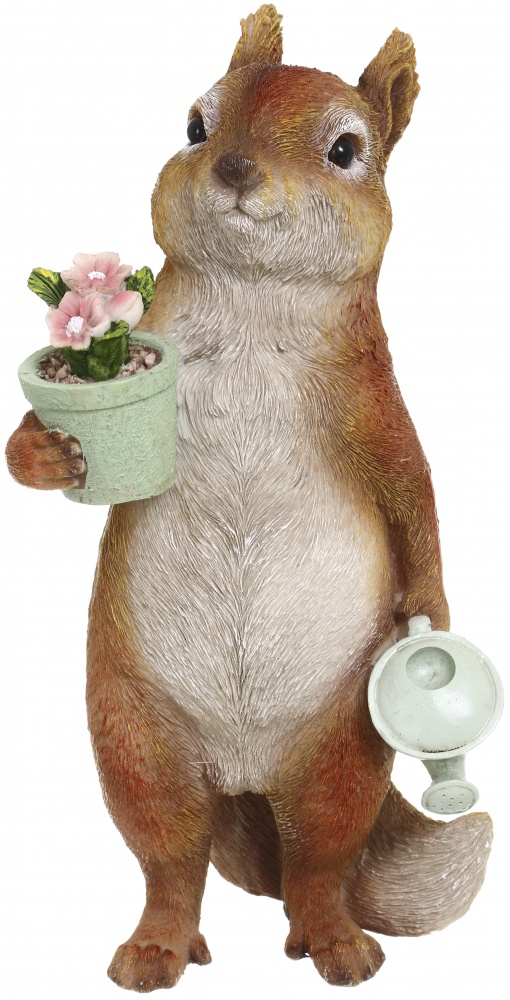 Фигурка декоративная Белка садовод 16х14х32 см MG3221900
