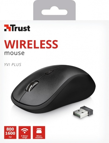 Мишка Trust Yvi plus wireless mouse black 