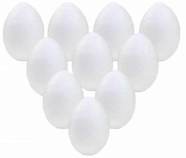 Набір заготовок Яйце 6.5см 10шт білий