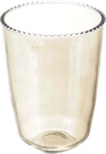 Свічник скляний 11x9 см бежевий