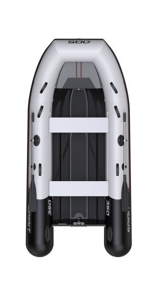 Лодка Aquaspirit Spirit S350 серый с красными вставками