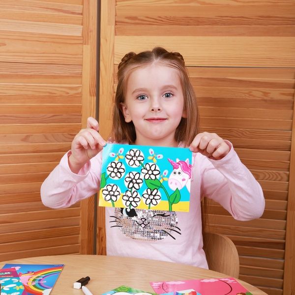 Игра с маркером Vladi Toys Пиши та вытирай Единороги с маркером VT5010-17