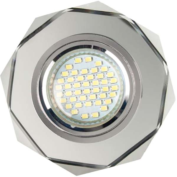 Светильник точечный LightMaster с Led-подсветкой GU5.3 серебряный CL1020 