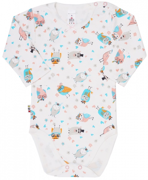 Боди детское для девочки ТМ Софія Owls р.74 молочный 301174 