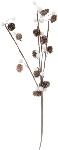 Гілочка декоративна 10х6х49 см біла CAA723370