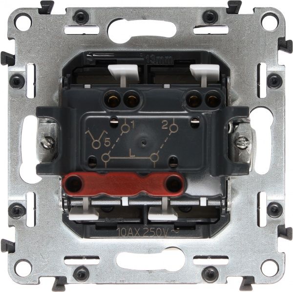 Выключатель двухклавишный Legrand Life без подсветки 10 А 250В кремовый 752505