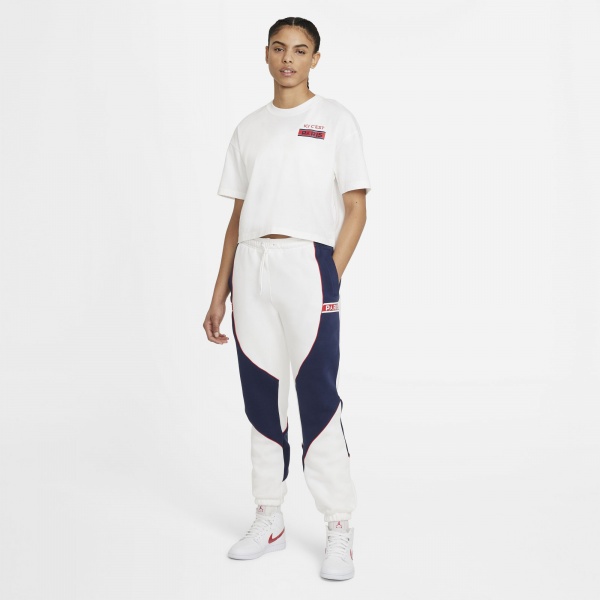 Брюки Jordan W J PSG FLEECE PANT DC0455-100 р. XL бело-синий