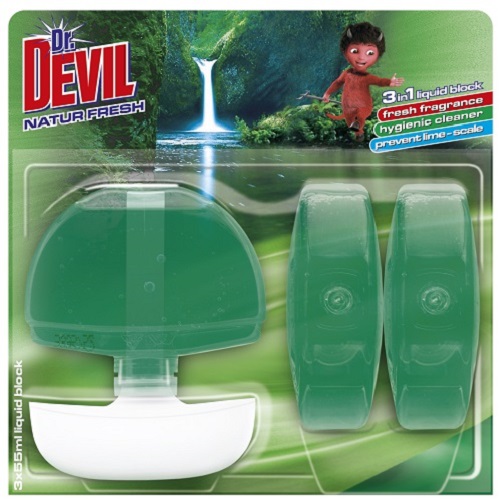 Туалетний блок Dr.Devil Натуральна свіжість 3x55 мл 