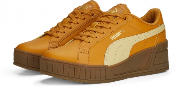Кроссовки Puma KARMEN WEDGE DESERT CLAY-LIGHT STRAW-GUM 39098504 р.37,5 оранжевый
