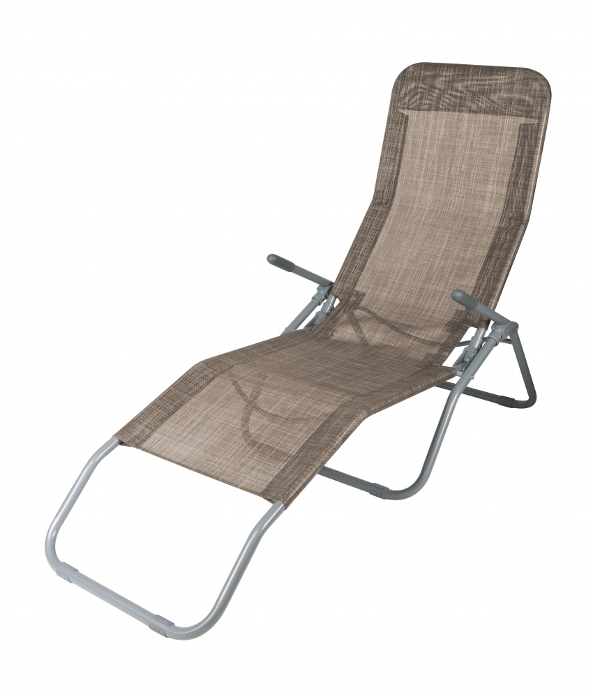 Шезлонг розкладний UP! (Underprice) OC00219 бежевий 60x141 см