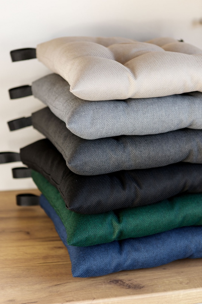 Подушка на стул 40х40 см LEON серая на липучке Прованс