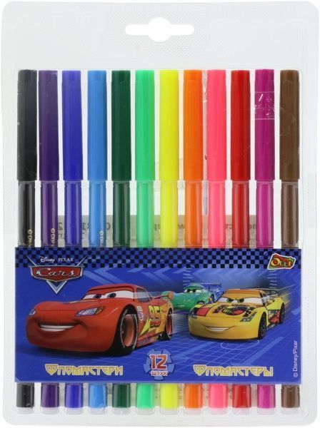 Фломастеры Cars 12 шт 540185 Olli