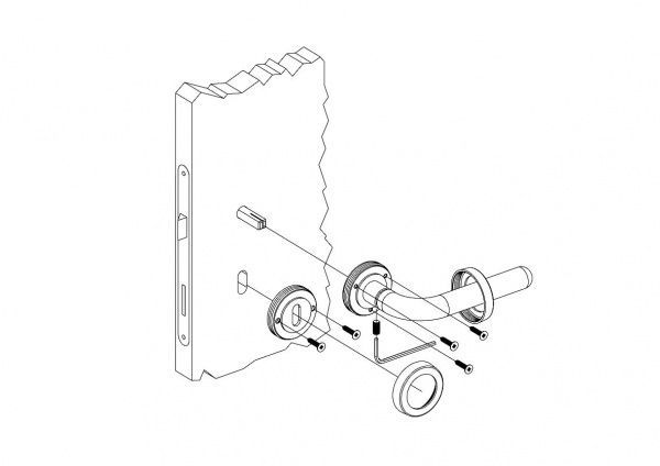 Ручка на розетці Linea Cali NOTA патина