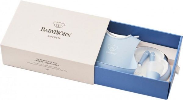 Набор посуды BabyBjorn Baby Dinner Set Powder Blue Голубой