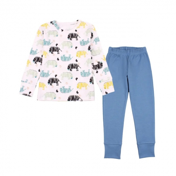 Піжама дитяча для хлопчиків Фламінго р.110 молочний/синій 256-217 