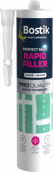 Герметик акриловый Bostik Rapid Filler для быстрой герметизации без усадки белый 280 мл