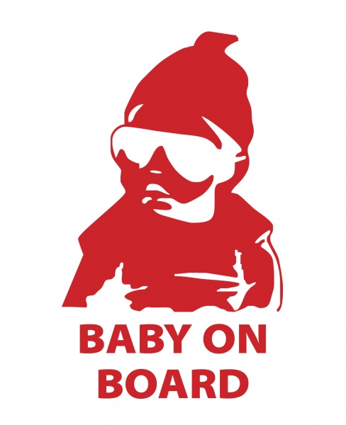 Світловідбивна наліпка LOOM Baby on Board LM-10201-red для твердих поверхонь