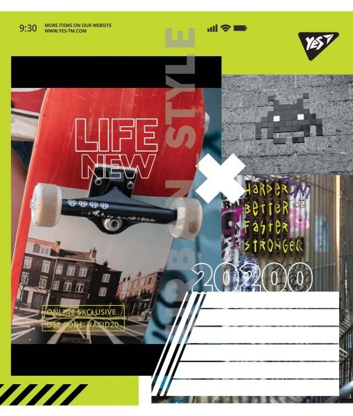 Тетрадь школьная New life А5/48 в клетку YES