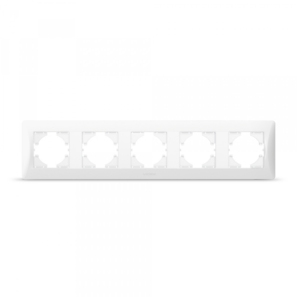Рамка пятиместная Videx Binera горизонтальная белый VF-BNFR5H-W
